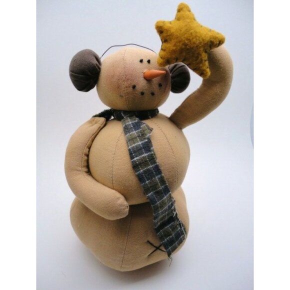 Vintage Honey and Me Snowman with Star Holiday Decor - Picture 3 of 6